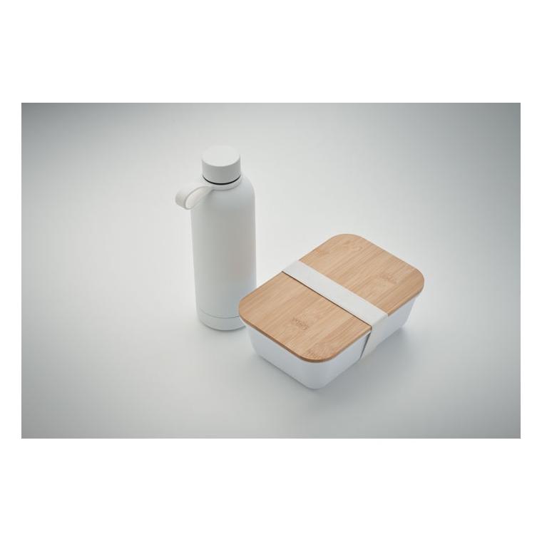 Set cadou 2 piese prânz EMERALD SET Alb