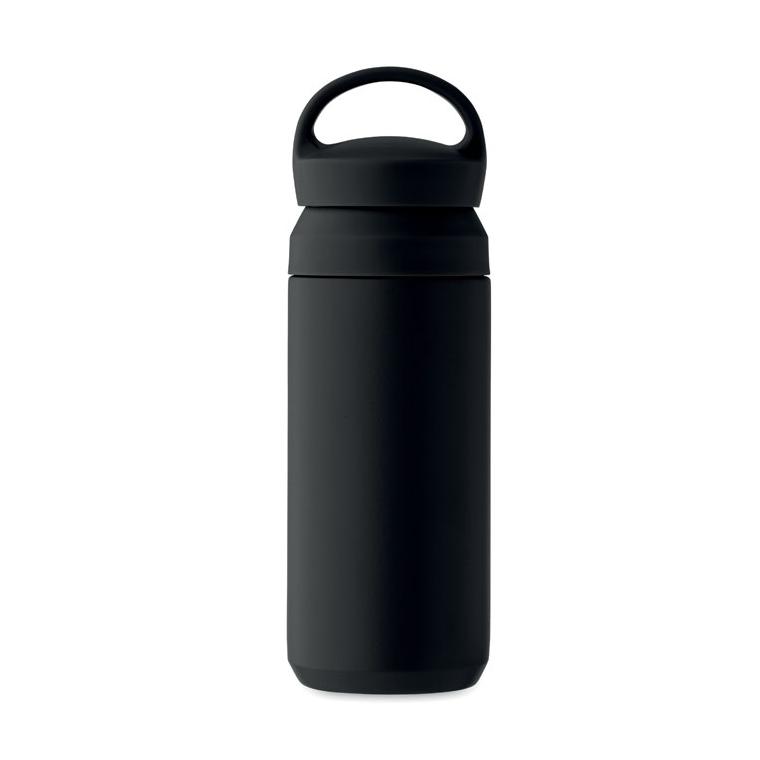 Sticlă cu perete dublu 320 ml ONYX Negru