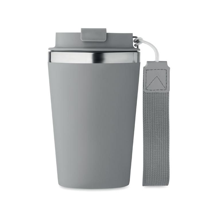 Pahar cu perete dublu 350 ml TOPAZ Gri închis