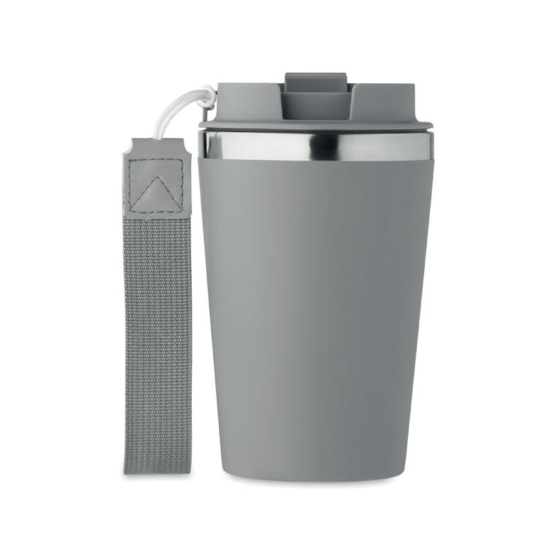 Pahar cu perete dublu 350 ml TOPAZ Gri închis