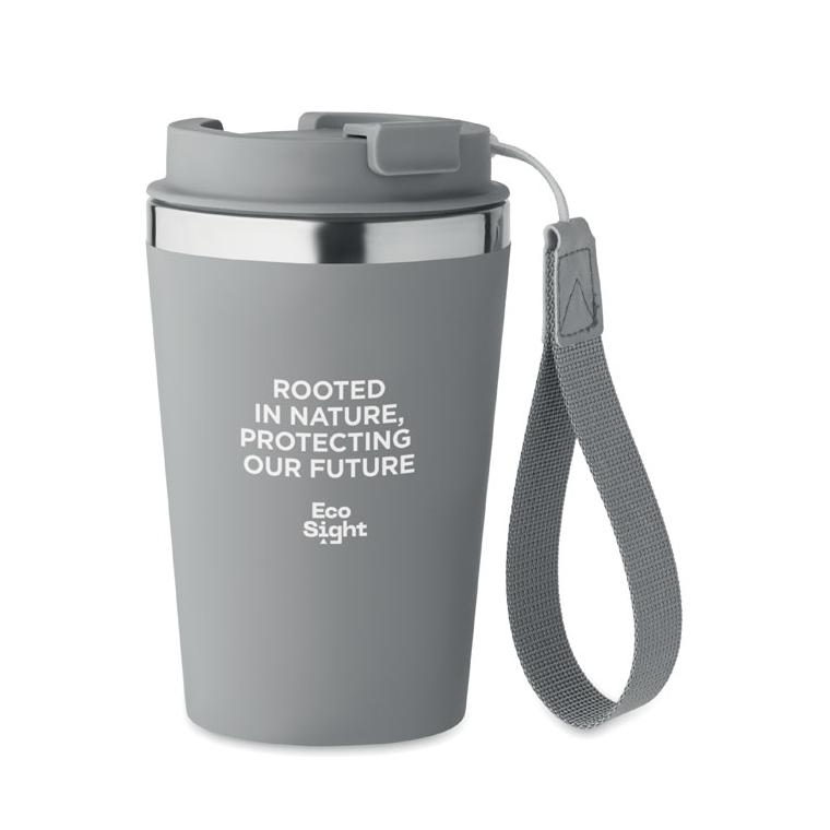 Pahar cu perete dublu 350 ml TOPAZ Gri închis