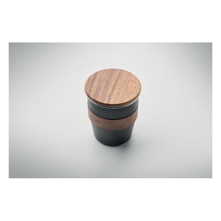 Pahar un singur perete 350 ml WALNUT Negru