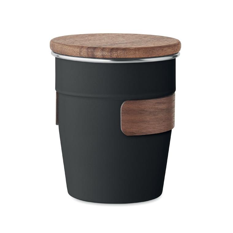 Pahar un singur perete 350 ml WALNUT Negru