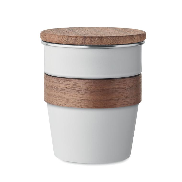 Pahar un singur perete 350 ml WALNUT Alb