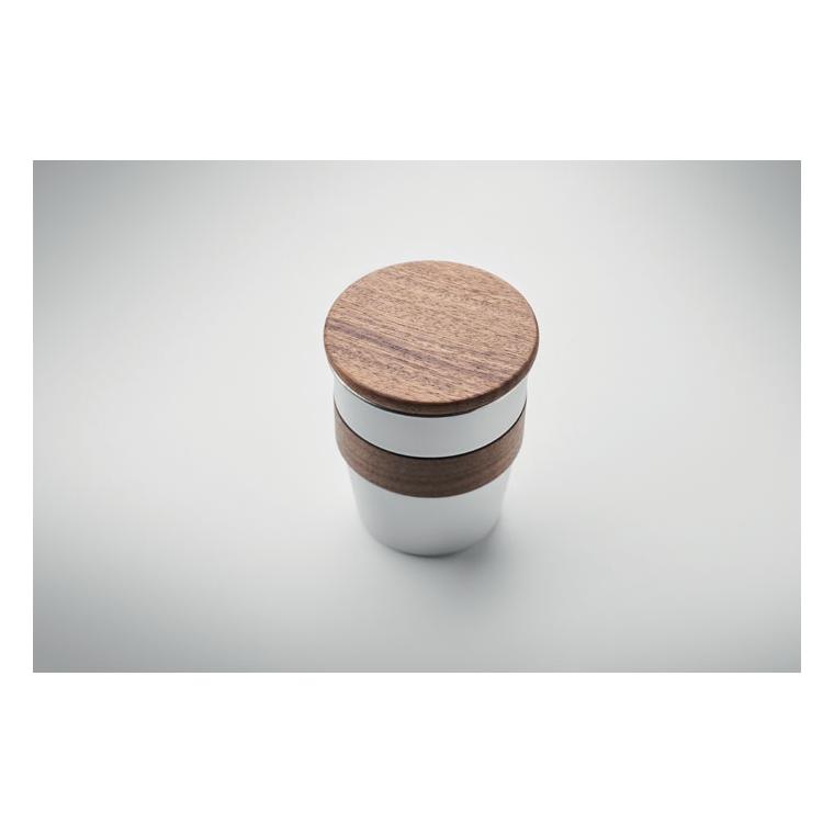 Pahar un singur perete 350 ml WALNUT Alb