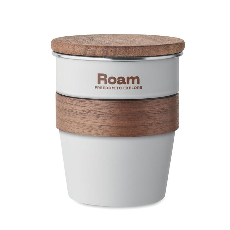 Pahar un singur perete 350 ml WALNUT Alb