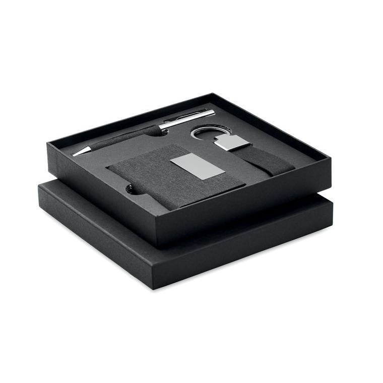 Set cadou 3 piese în cutie SCRIBI 3 Negru