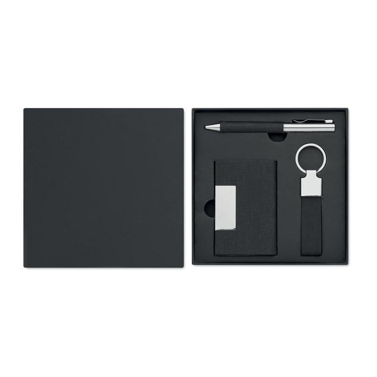 Set cadou 3 piese în cutie SCRIBI 3 Negru