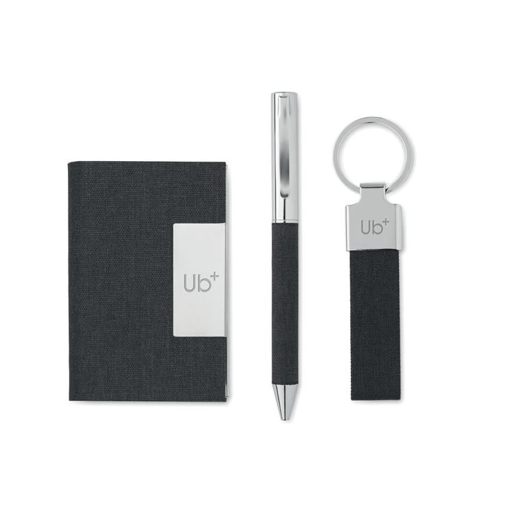 Set cadou 3 piese în cutie SCRIBI 3 Negru