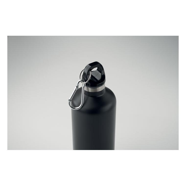 Sticlă cu perete dublu 500 ml CARABI Negru