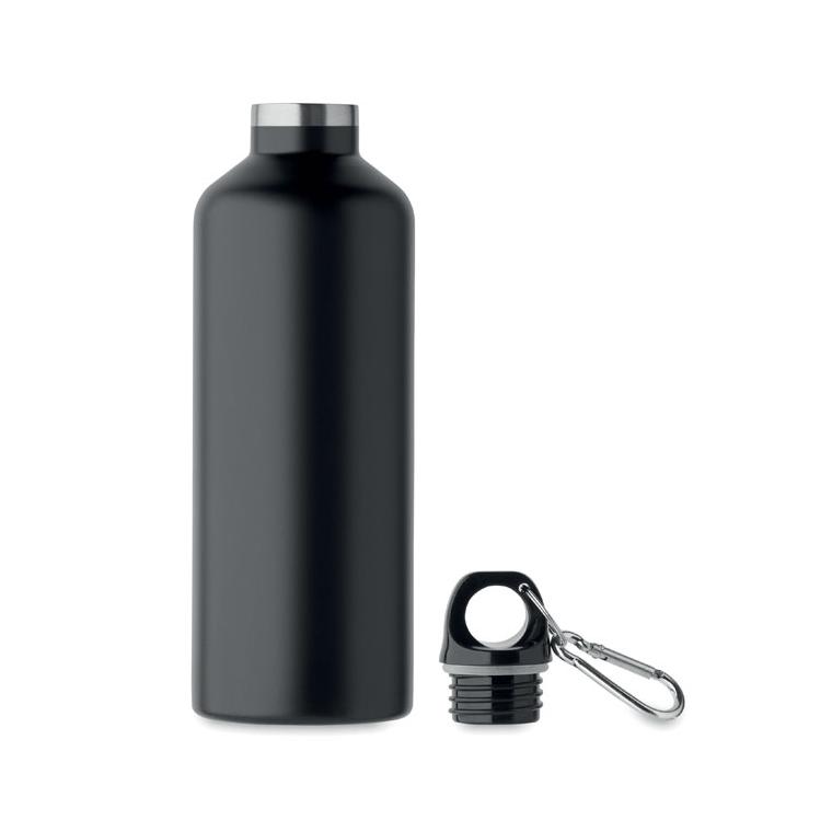 Sticlă cu perete dublu 500 ml CARABI Negru