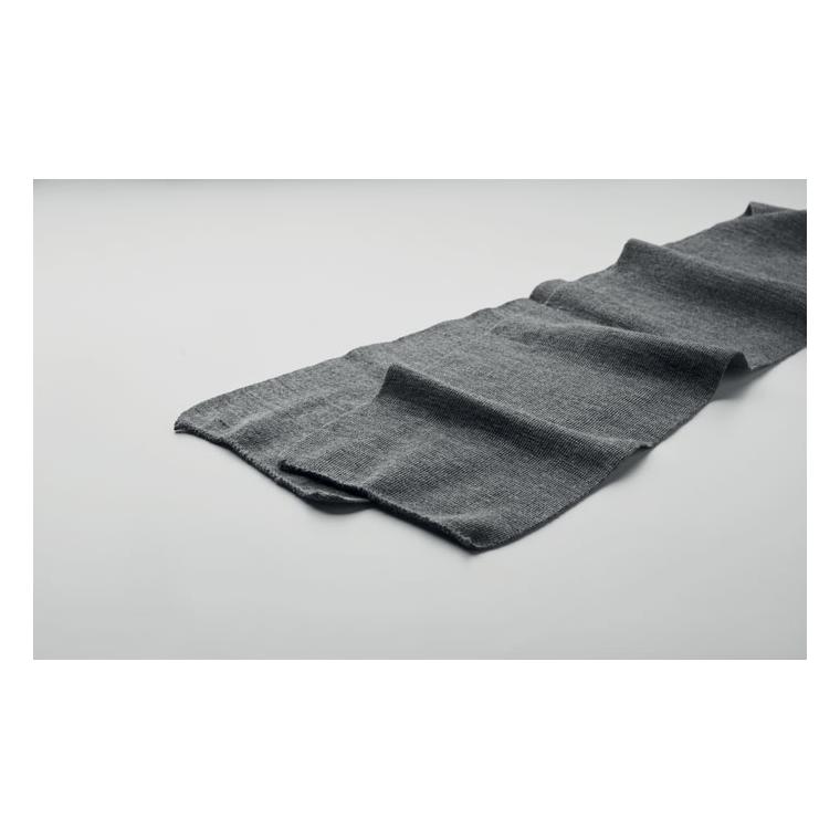 Eșarfă din poliester RPET RAFY Alb/negru