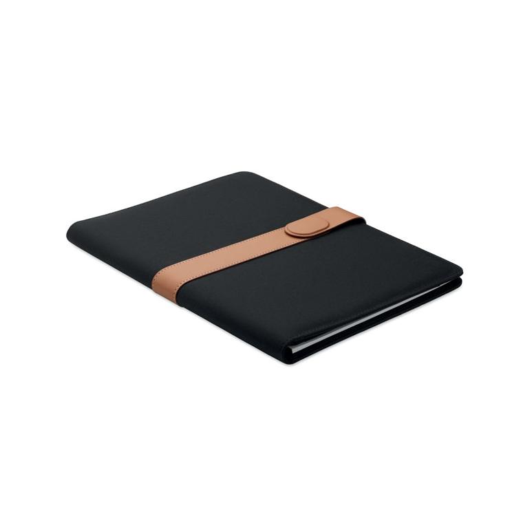 Mapă A4 RPET FAUX Negru