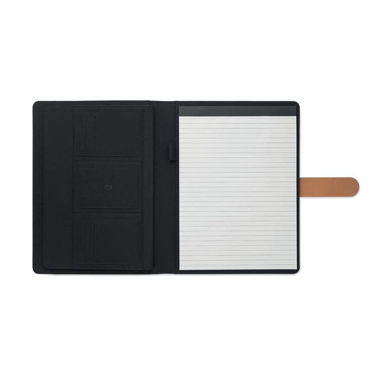 Mapă A4 RPET FAUX Negru