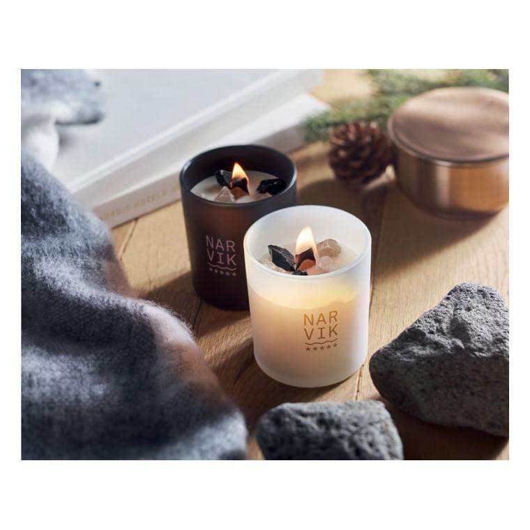 Lumânare ceară vegetală 200 gr KIVAS Alb