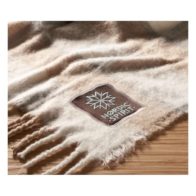 Pătură de mohair în carouri QUET Bej