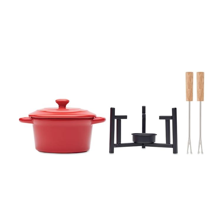 Set de fondue ceramică, 300 ml BIG KASE Roșu