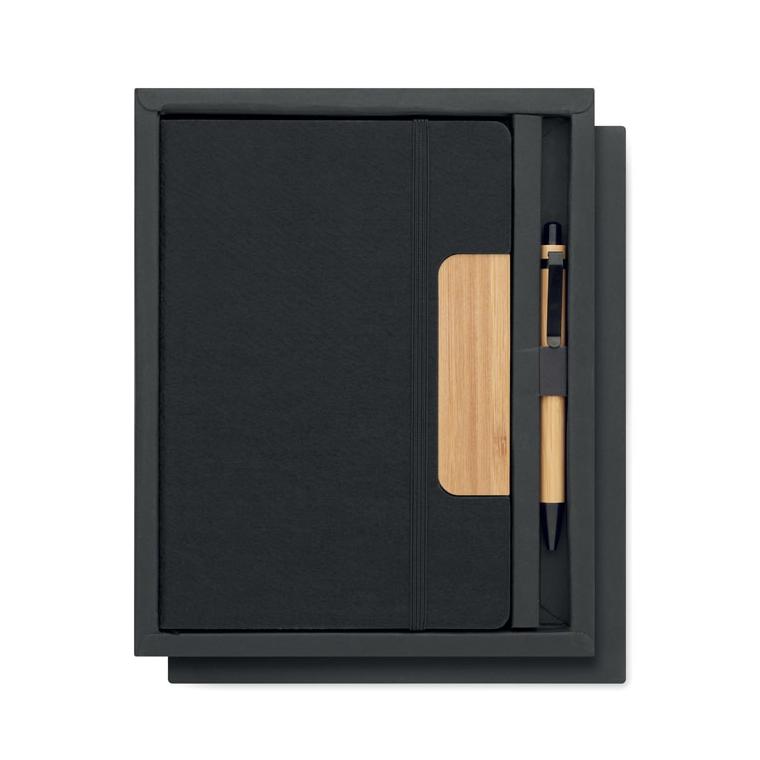 Set de notebook-uri A5 RPET NOTEMIX Negru