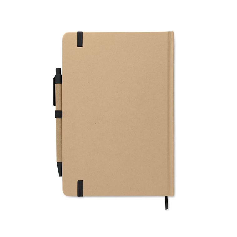 Caiet A5 din carton reciclat CARATIL Negru