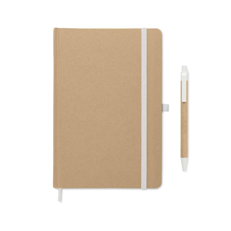 Caiet A5 din carton reciclat CARATIL Alb