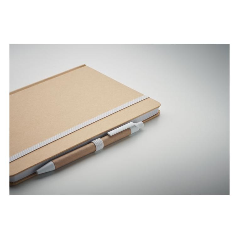 Caiet A5 din carton reciclat CARATIL Alb