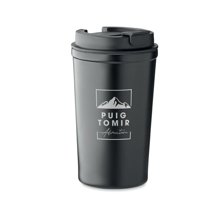 Pahar cu perete dublu 450 ml NUNAVUM Negru