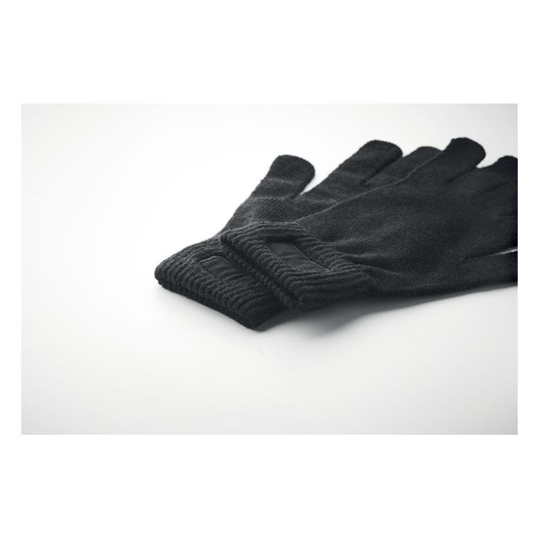 Mănuși tricotate din RPET HANDNIT Negru