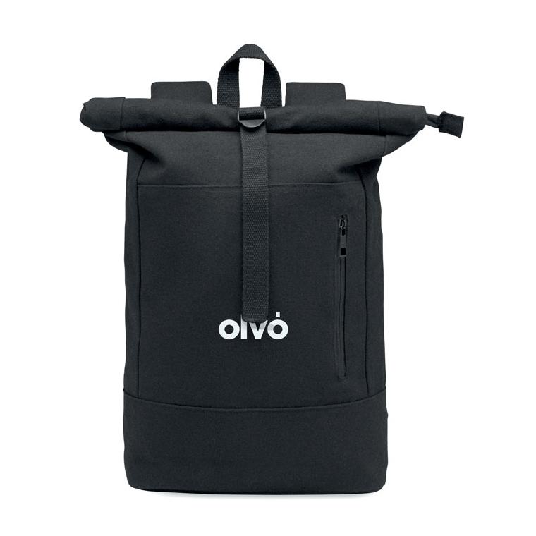 Rucsac laptop 15 inch Rolltop KOPER ROLL Negru