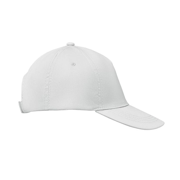 Șapcă baseball 5 panele BUZZ Alb