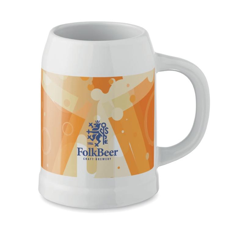 Cană de bere pentru sublimare 500 ml SUBLIER Alb