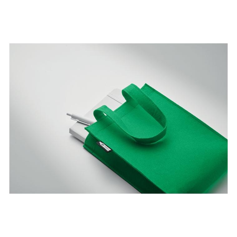 Pungă mică de cadou din pâslă RPET FELTOTE Verde