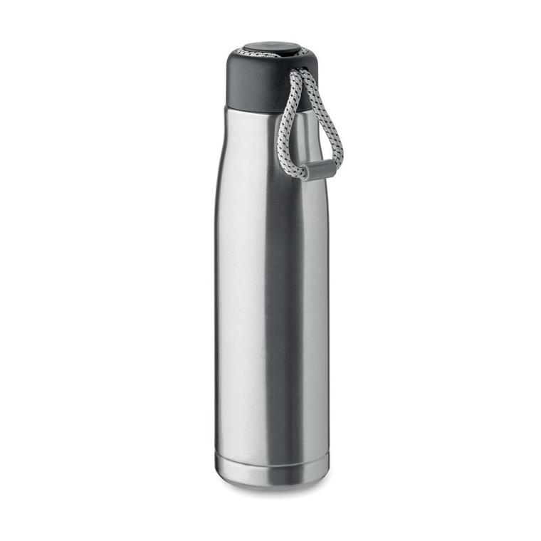 Sticlă cu perete dublu 500 ml CORDLE Argintiu mat