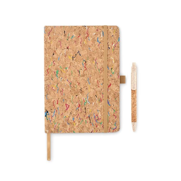 Notebook A5 din plută colorată CORNOTA Bej