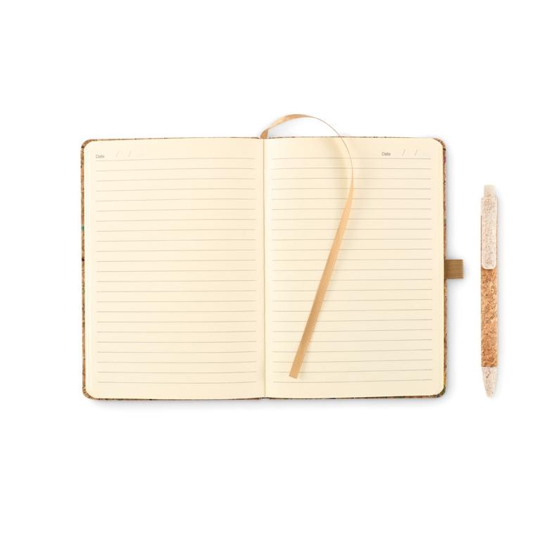 Notebook A5 din plută colorată CORNOTA Bej