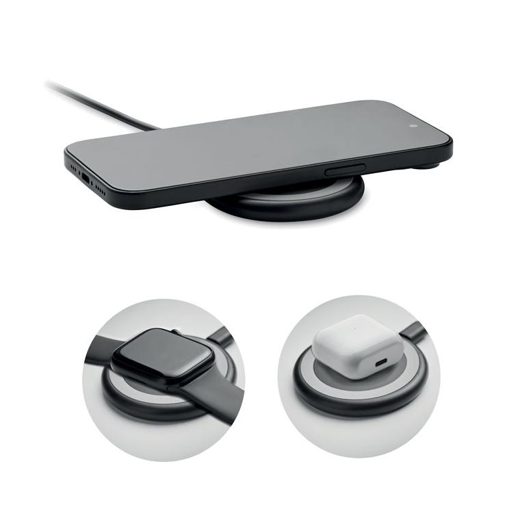 Încărcător wireless 3 în 1 15W WERLIES Negru