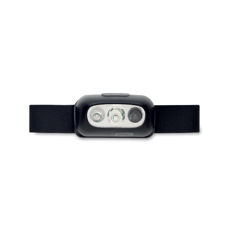 Frontală cu LED reîncărcărcabilă ELYDEE Negru