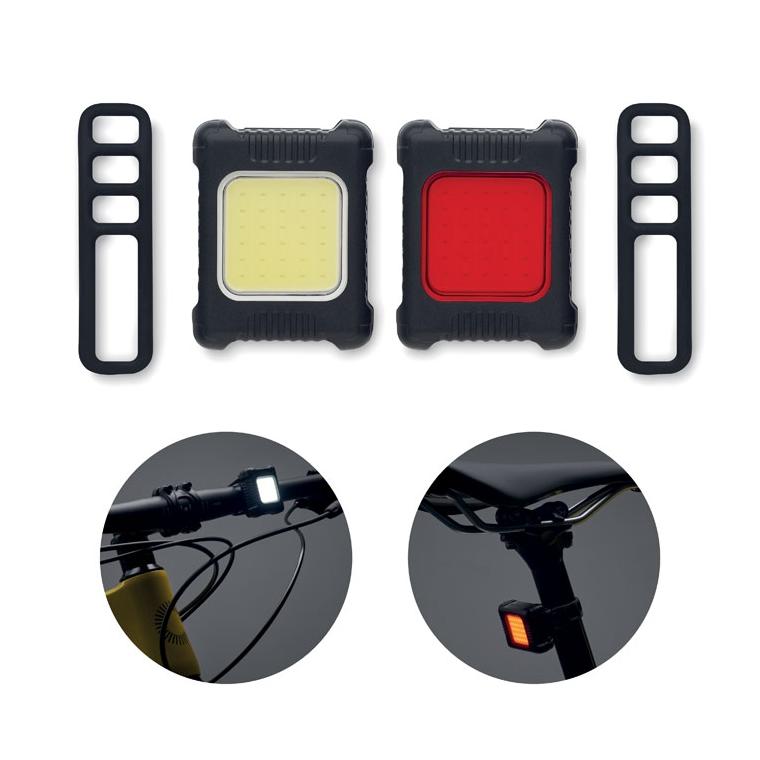 Set de lumini reîncărcabile pentru bicicletă BLIGHT Negru