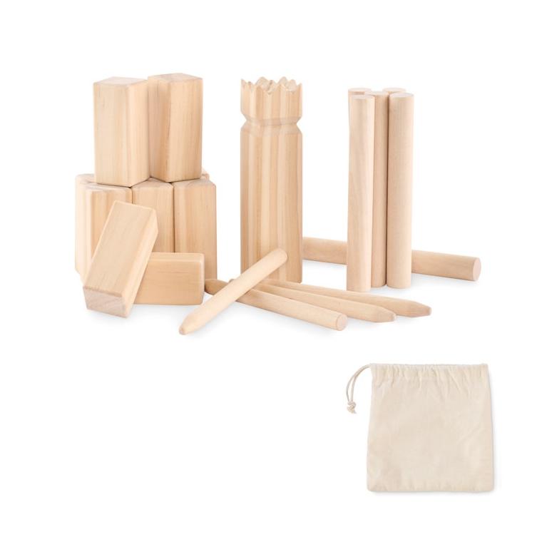 Joc de aruncare în aer liber din lemn KING PETIT Natur