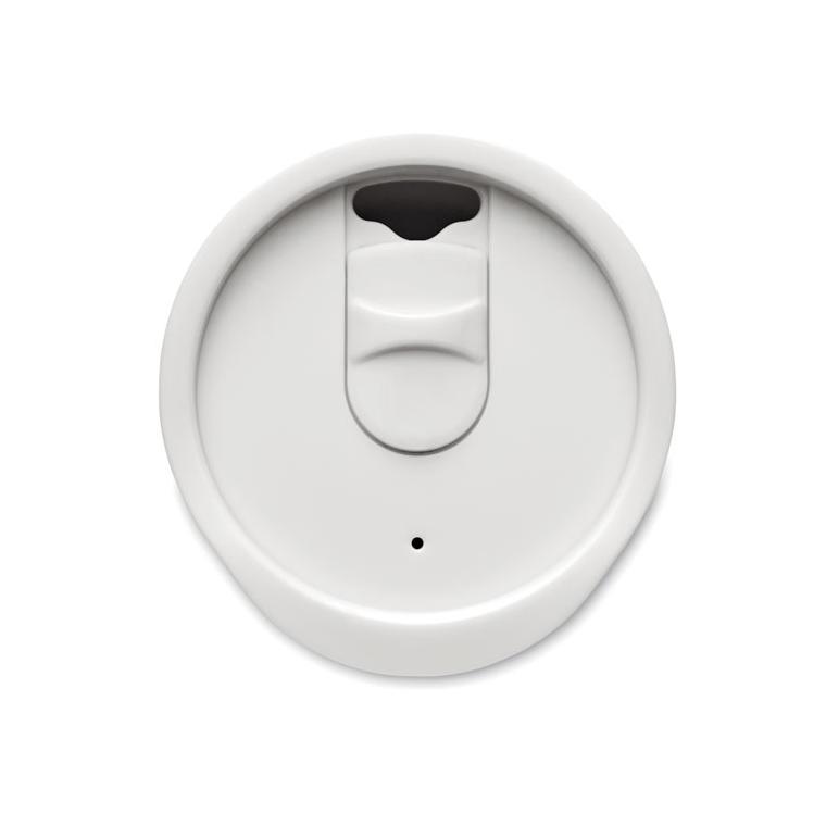 Pahar termo cu perete dublu din polipropilenă GO Alb