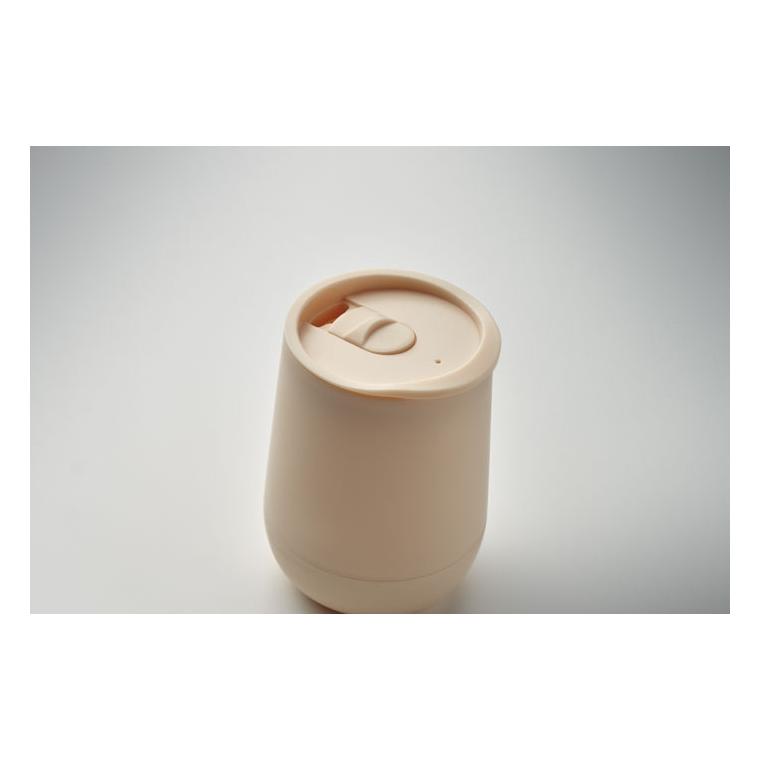 Pahar termo cu perete dublu din polipropilenă GO Bej