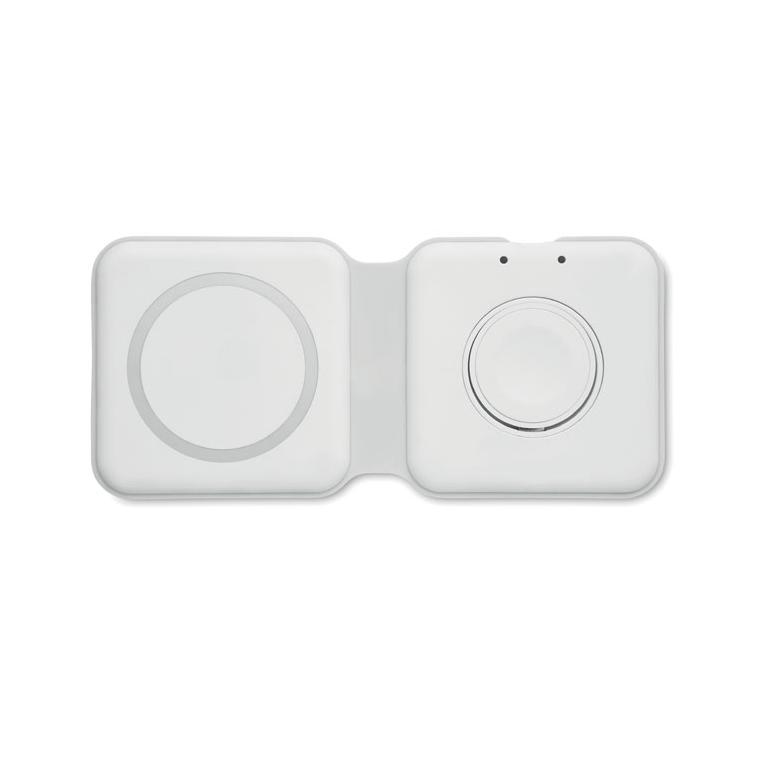 Încărcător pliabil 2 în 1 15W FLIP Alb