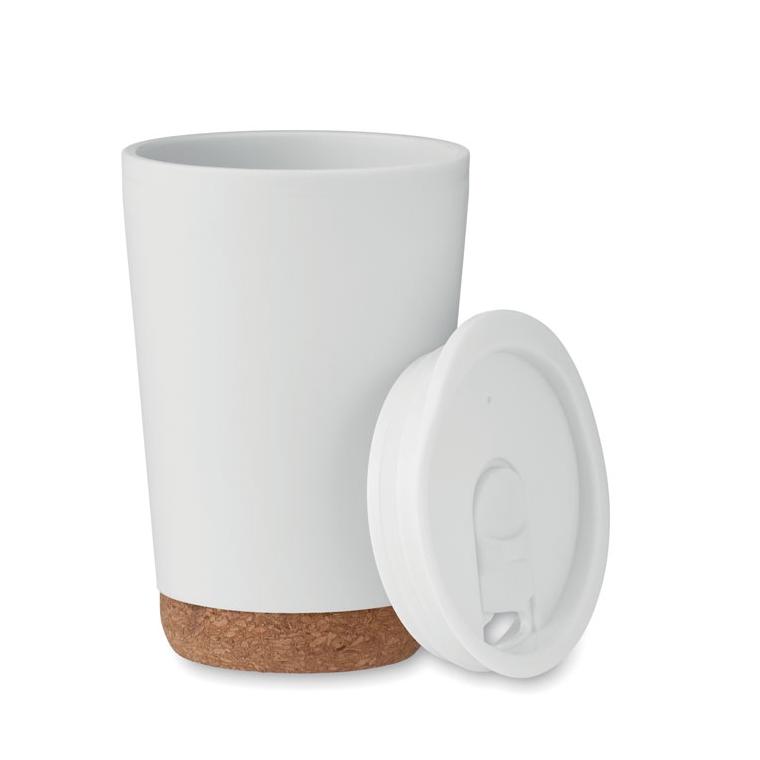 Pahar tumbler cu perete dublu 300 ml CO Alb