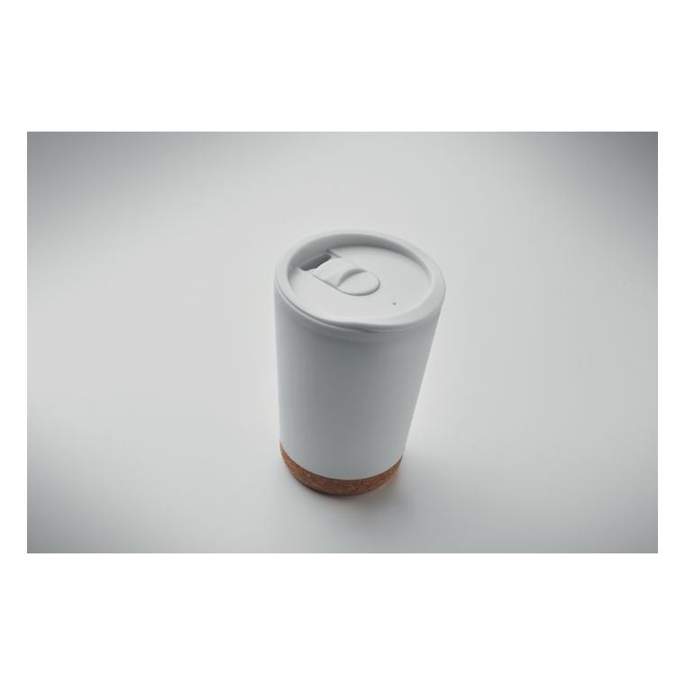 Pahar tumbler cu perete dublu 300 ml CO Alb