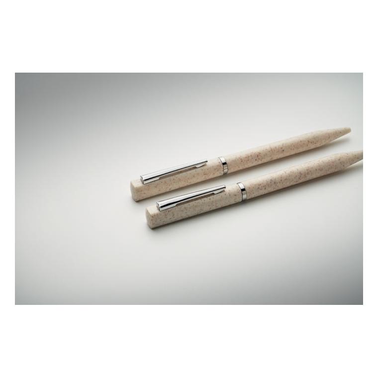 Set pixuri din paie de grâu/ABS PEAT Bej