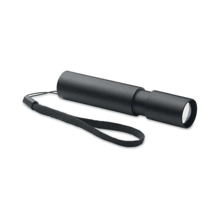 Lanternă reîncărcabilă din aluminiu ALUMINATE Negru