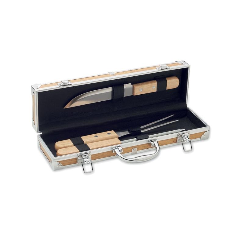 Unelte de grătar din oțel inoxi TOOLDERA Natur