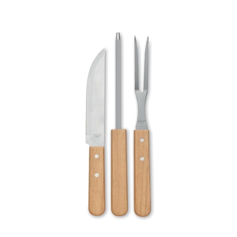 Unelte de grătar din oțel inoxi TOOLDERA Natur