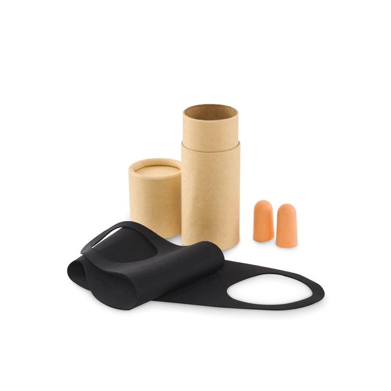 Set de călătorie în cutie tubulară de hârtie MASKSET Bej