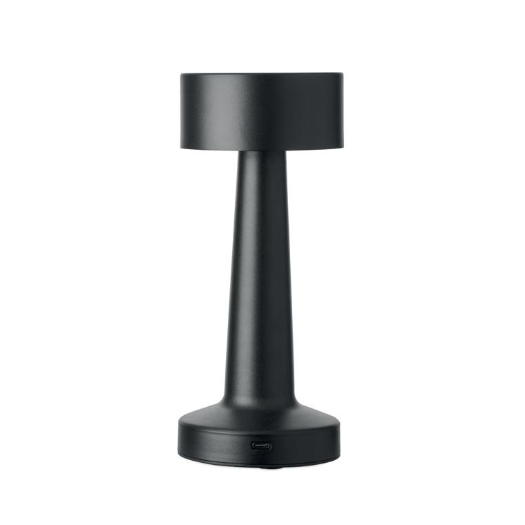 Lampă de masă metalică, reîncărcabilă HIERLUZ Negru