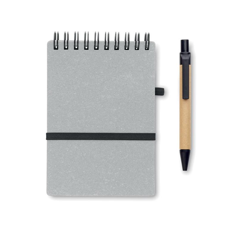 Caiet reciclat cu pix NOTIE Gri
